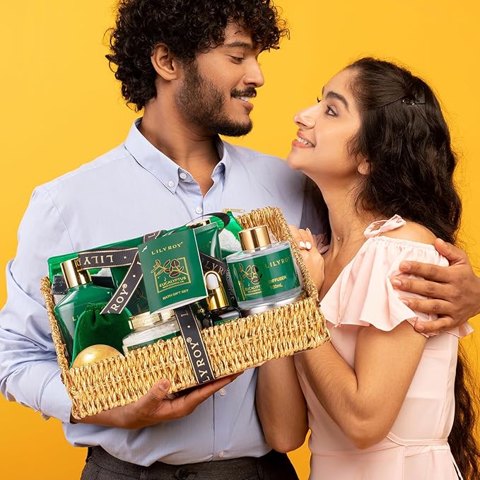 Mothers Day Relaxation Gift Basket - 15-Piece Premium Eucalyptus Bath Gift Set for Women & Men - Spa Kit with Shower Gel Ideal for Birthday, Christmas, Father’s Day, Perfect for Holidays & Self Care-Velvo Beauty