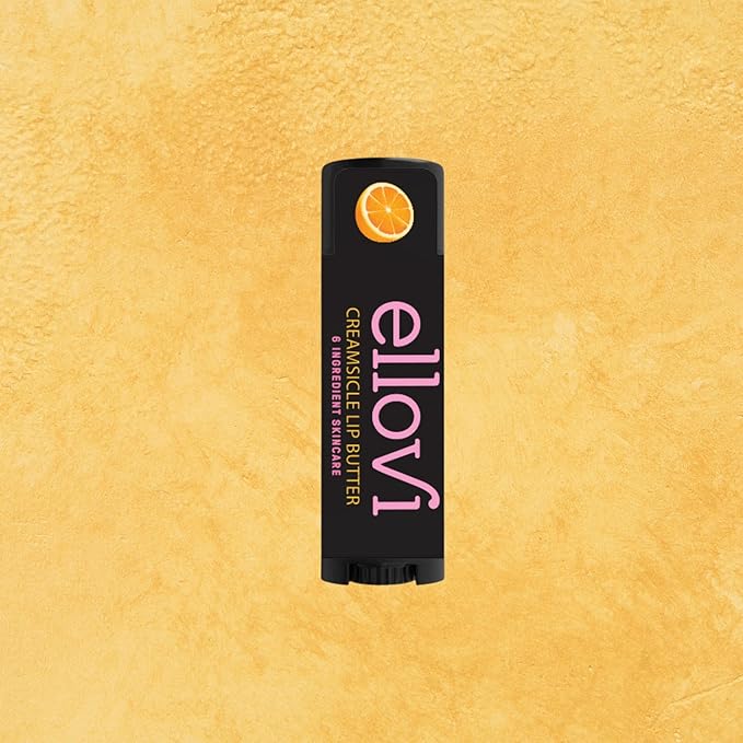 Natural Lip Butter Lip Balm - Creamsicle - Pure Enough to Eat - Made With Just 6 Vegan Ingredients - 100% Natural & Organic Moisturizing Lip Care for All Day Hydration (Single)-Velvo Beauty