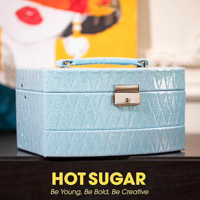 Hot Sugar Girls Makeup Kit for Birthday Gift, All in One Beginner Makeup Kit for Women Full Kit, Christmas Makeup Set for Teens 10 12 13 16 Includes Real Cosmetics and Makeup Tools (BLUE)-Velvo Beauty