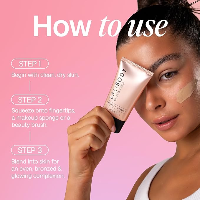 Bali Body BB Cream SPF15 - Tan Shade | Tinted Sheer Face Cream with Hyaluronic Acid & Marine Collagen | Paraben Free, For All Skin Types | Vegan, Cruelty Free Australian Made (35 ml/1.2 fl oz)-Velvo Beauty