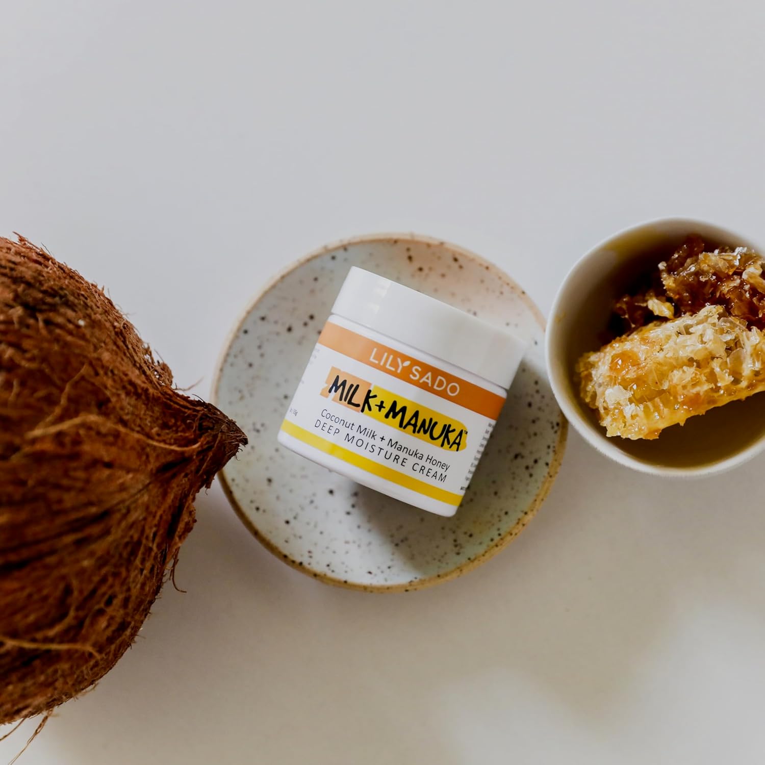 LILY SADO MILK+MANUKA™ Coconut Milk and Manuka Honey Natural Face Moisturizer - Non Greasy Organic Facial Cream with Cocoa Butter and Gotu Kola - Amazing Anti-aging Formula-Velvo Beauty