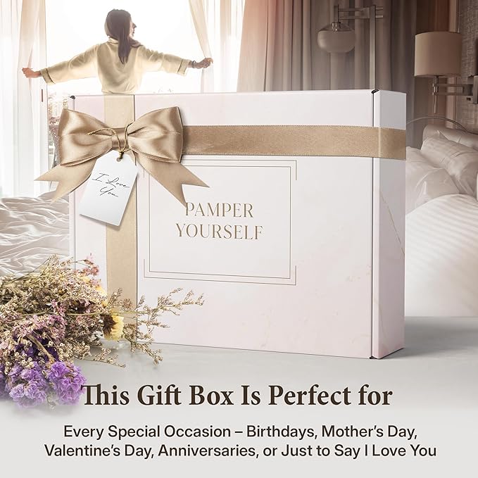 10-Piece Spa Gift Box for Women | Self-Care Set with Eye Mask, Loofa,Bath Bombs,Face Masks,Bubble Bath, Lotion, Body Wash & Bath Salt | Gift for Mom, Grandma, Wife, Bridesmaid or Loved Ones-Velvo Beauty