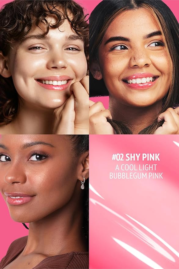 Veganize Collagen Lip Glass Balm | Hydrating Lip Balm in 9 Vibrant Colors | Moisturizing Lip Care Infused with Collagen Jelly Magic | No Animal Trial Lip Balm 0.06 oz (No. 2 Shy Pink)-Velvo Beauty