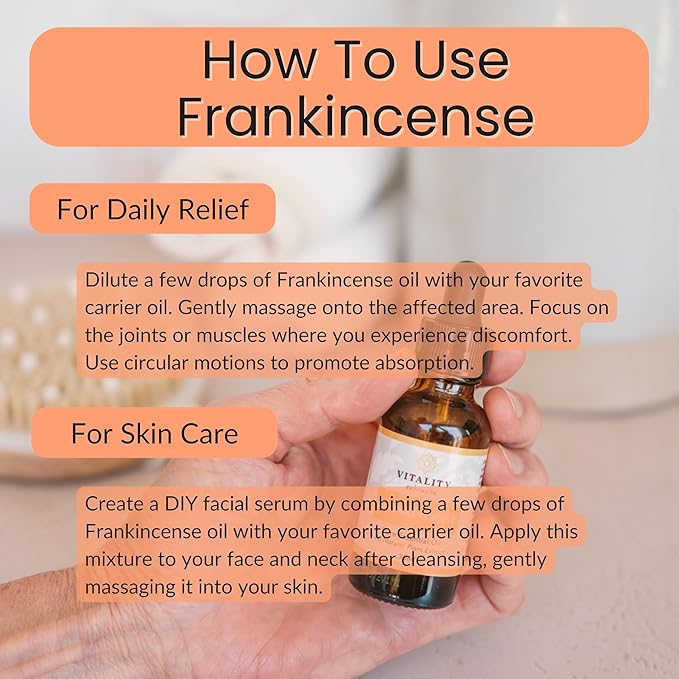 Vitality Extracts Frankincense Essential Oil - 30ml, Boswellia Serrata, Aromatherapy, Skin Care, Natural Calm, Stress Relief, Yoga, Comfort-Velvo Beauty