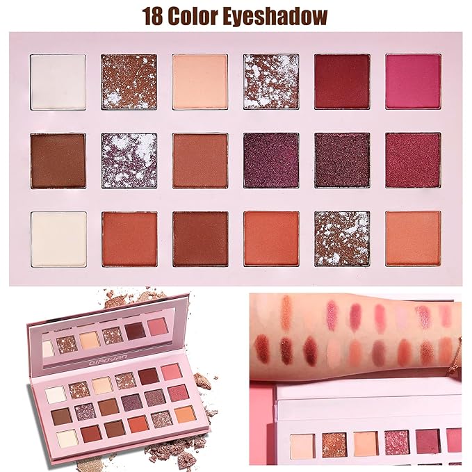 All in One Makeup Kit for Women Full Kit, Make Up Gift Set for Women, Makeup Essential Bundle Includes Foundation Face Primer Eyeshadow Contour Palette Lipstick Eyeliner Mascara Cosmetic Brush Set-Velvo Beauty