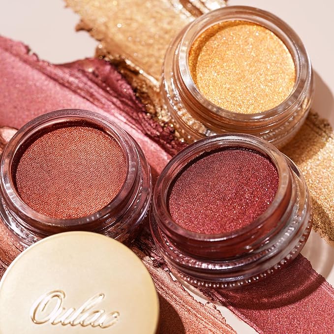 Oulac Copper Eyeshadow Cream - Highly Pigmented Natural Eyeshadow with Moisturizing Formula, Waterproof & Long Lasting, Shimmer Glitter Eye Makeup. 6g (20)-Velvo Beauty