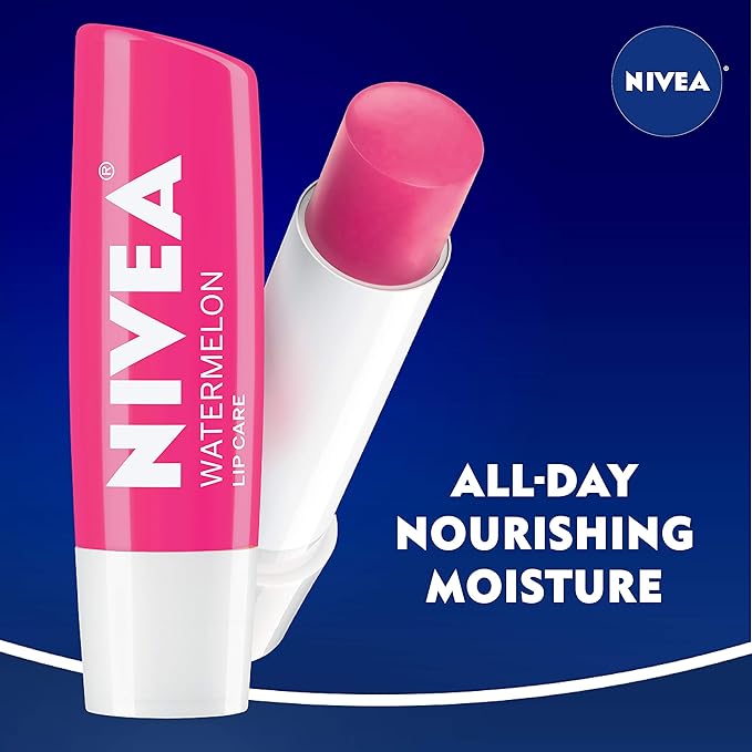 NIVEA Watermelon Lip Care - Tinted Lip Balm for Beautiful, Soft Lips - Pack of 4-Velvo Beauty