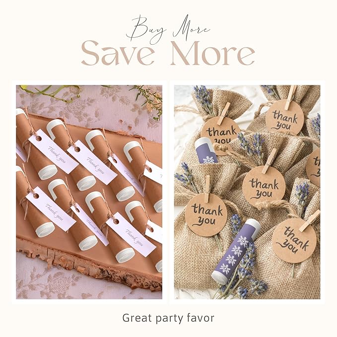 Lip Balm Bulk Unlabeled - Made in USA Bulk Chapstick - Natural Ingredients Vitamin E Shea Butter - Custom Chapstick Bulk For Party & Wedding Favors (100 Count, Cherry)-Velvo Beauty