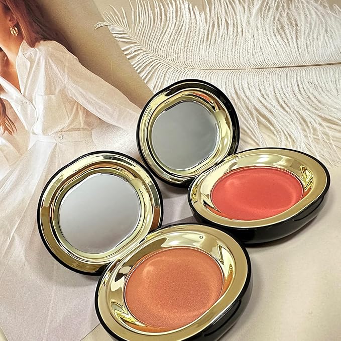 Face Blush for Cheeks Waterproof Cream Blush makeup, Soft Face Blush Natural Makeup Lightweight & Natural Matte Finish Long Lasting Makeup Easy to Smudge and Apply Blushes for Beginne(Coral Orange)-Velvo Beauty