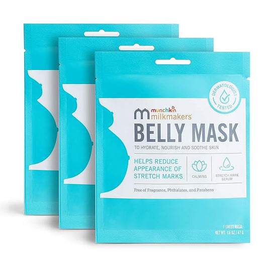 Munchkin® Milkmakers® Belly Mask for Pregnancy Skin Care & Stretch Marks, 3 Sheet Masks-Velvo Beauty