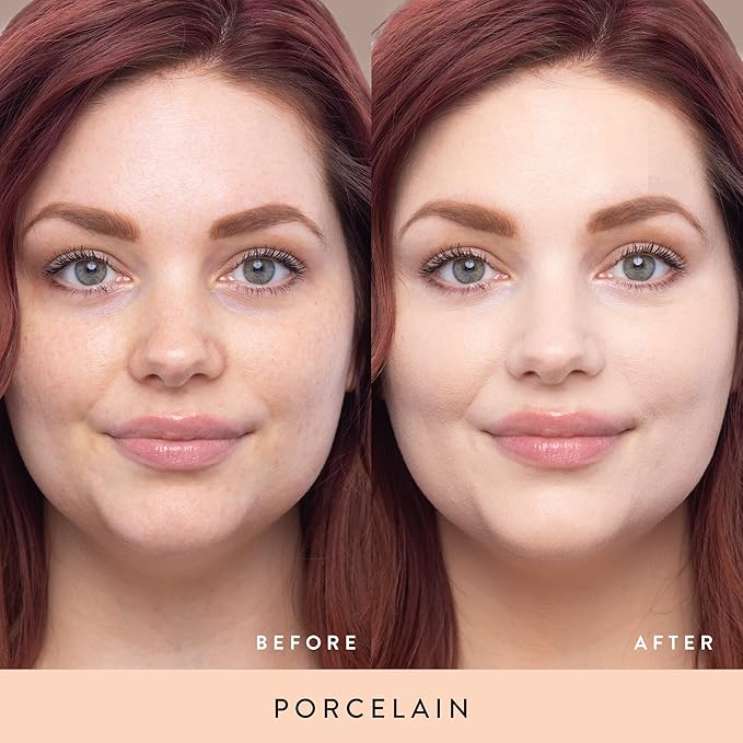 LAURA GELLER NEW YORK Double Take Liquid Foundation | Medium to Full Coverage, Natural Matte Finish, Porcelain-Velvo Beauty