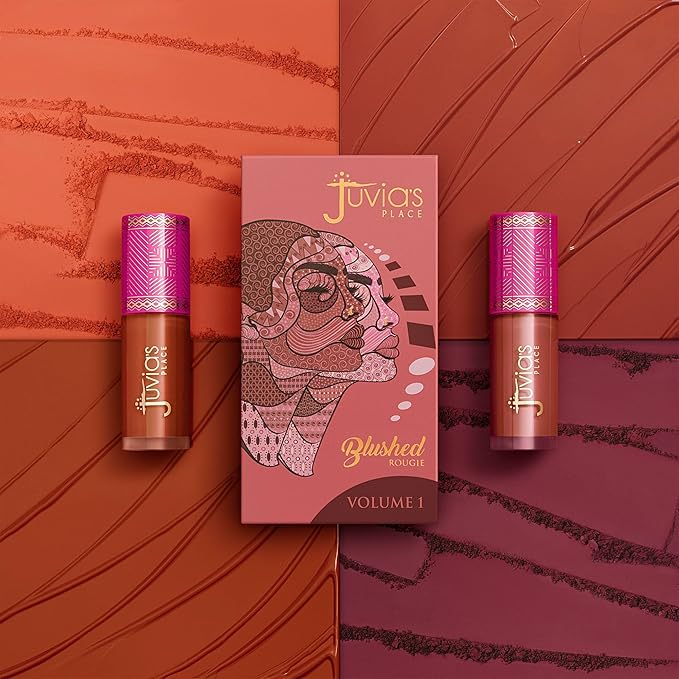 Juvia's Place Blushed Liquid Blush CoralRose - Dewy Tint Cheeks Makeup Glow Pigment Effortless Beauty Long Lasting Cosmetics Soft Creamy Natural Buildable All Skin Color Light Flawless Finish Blend