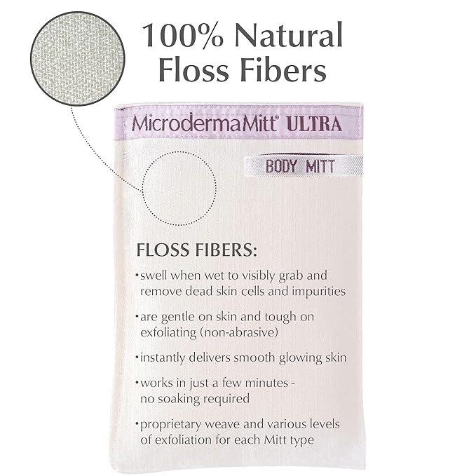 MicrodermaMitt ULTRA Exfoliating Mitt - The Ultimate Deep Exfoliating Body Scrubber Kese Glove – Keratosis Pilaris, Strawberry Skin Treatment, Reduce Ingrown Hair, Turkish Body Scrubber Exfoliator-Velvo Beauty