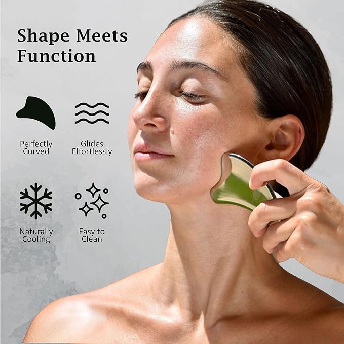 Blumenes - Traditional Gua Sha Tool - Stainless Steel Massage Tool for Face & Body - Cold & Heat Retention for Relaxing Spa Experience - Durable Stainless Gua Sha for Enhanced Skincare Routine-Velvo Beauty
