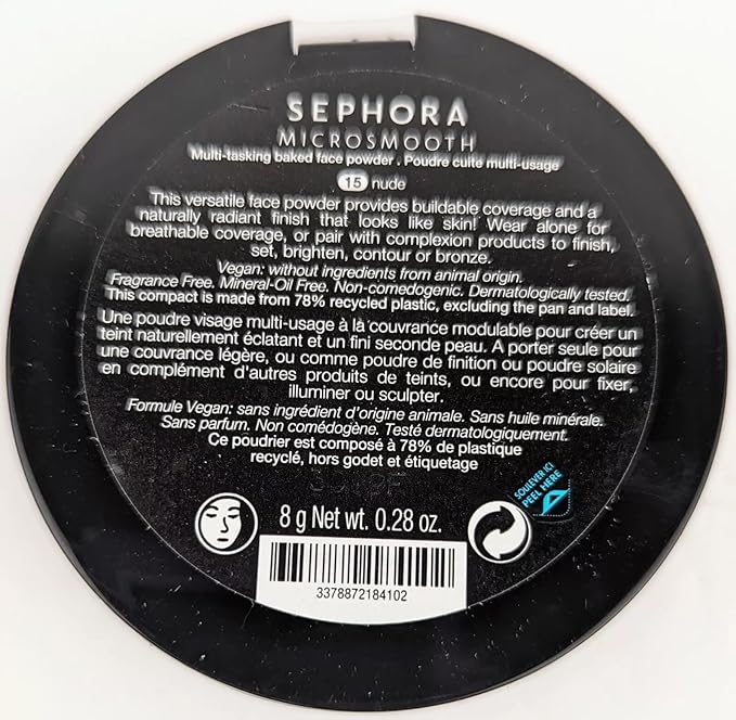 SEPHORA COLLECTION MicroSmooth Baked Foundation Face Powder (15 Nude)-Velvo Beauty
