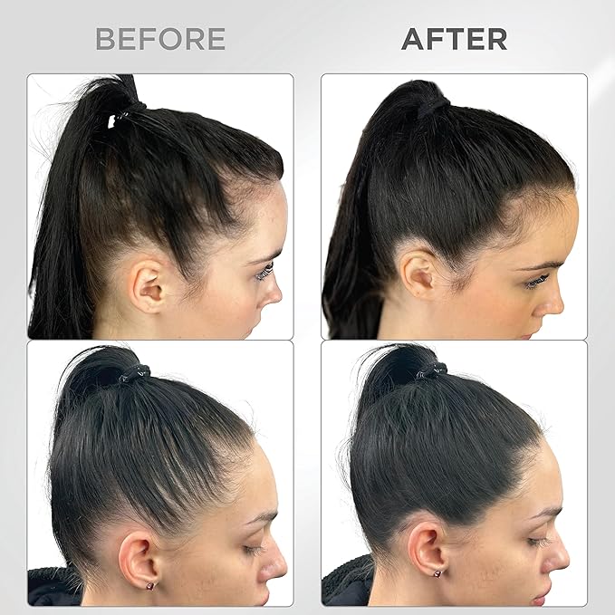 THICK FIBER Root Touch Up Powder - Water & Sweat Resistant Hair Loss Concealer Set for Thinning Hair Women, Includes Brush (Black)-Velvo Beauty