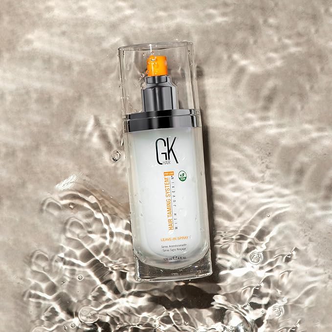 GK HAIR Global Keratin Leave-In Conditioner Detangler Spray 120 ml - For Dry, Damaged and Frizzy Hair Protection With Organic Natural Oil Strength & Shine | Hydrating Smoothing Styler-Velvo Beauty
