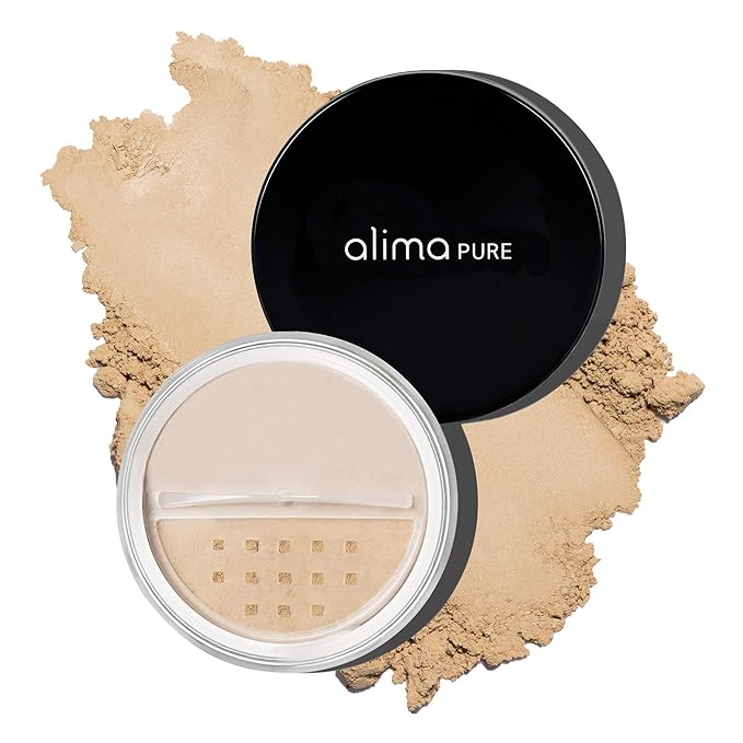 Alima Pure Matte Foundation Loose Mineral Powder Foundation Makeup, Loose Powder Makeup Oil Free Talc Free Powder, Natural Makeup Mineral Foundation Full Coverage Natural Foundation Powder .15 oz/4.5g-Velvo Beauty