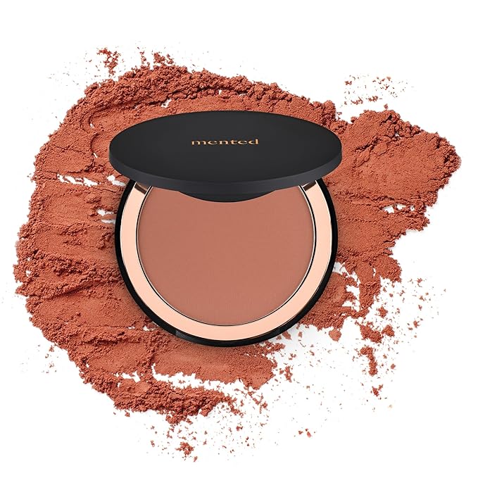 Mented Cosmetics Made in Italy, Cruelty Free Makeup, Vegan, Paraben Free, Shimmer Bronzer, Highlighter Bronzing Powder Palette for Face with Vitamin E + A, 0.35oz/10g, Vacay-Velvo Beauty