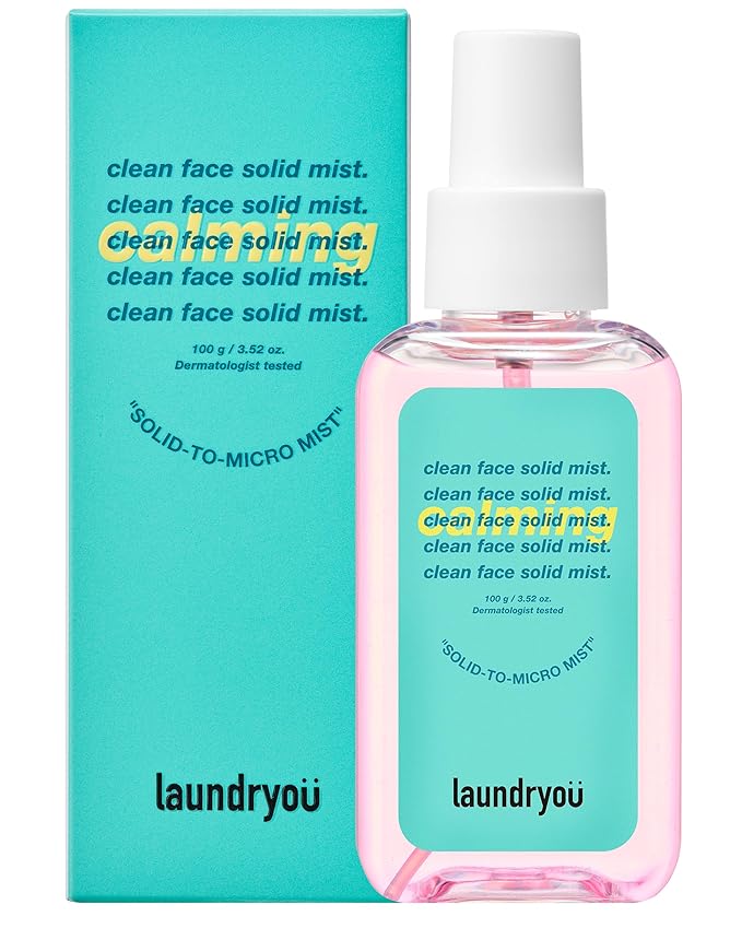 Clean Face Solid Mist - Calming, Hydrating, and Moisturizing Gel-To-Mist Dermatologist Tested Hypoallergenic Facial Spray for Redness Relief and Soothing Irritated Skin - (3.38 fl. oz.)-Velvo Beauty