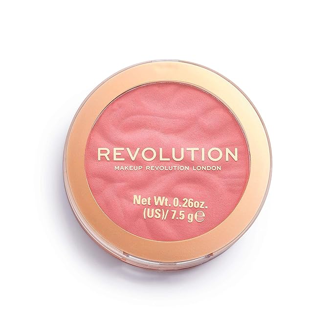 Revolution Beauty, Blusher Reloaded, Pressed Powder Face Blusher, Highly Pigmented & Long Lasting Formula, Lovestruck, 0.26 Oz.-Velvo Beauty