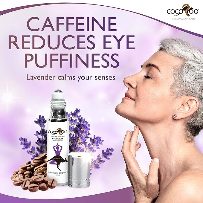 Caffeinated Eye Serum, Nutrient-Dense, 100% Pure, Natural & Vegan (Lavender)-Velvo Beauty
