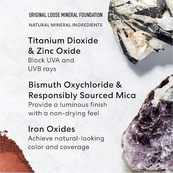 bareMinerals Original Get Started Kit, 4 Piece Mini Mineral Makeup Includes Original Loose Foundation, Face Primer, Setting Powder, Brush, Travel Sizes, Must-Have Kit, Vegan-Velvo Beauty