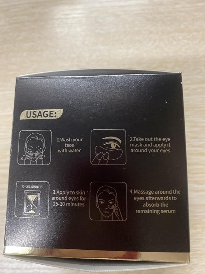 Under Eye Patches, 120 Pcs Golden Under Eye Mask, Eye Treatment Mask for Under Eye Bags, Dark Circles, Puffy Eyes, Fine Lines, Anti-Aging and Anti-Wrinkle, Collagen Eye Mask Skincare-Velvo Beauty