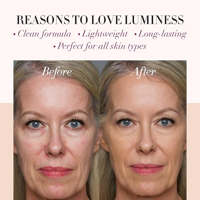 LUMINESS Airbrush Spray Silk Foundation Starter Kit - Deep - Foundation, Primer & Dual-Sided Angled Buffing Brush - Medium, Buildable Coverage, Anti-Aging Formula Hydrates & Moisturizes-Velvo Beauty