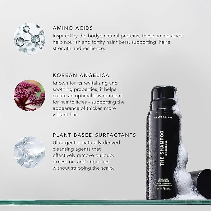 Caldera + Lab The Shampoo | Men’s Shampoo for Healthy Hair, Sulfate-Free Daily Cleanser, Dermatologically Tested - All Hair Types-Velvo Beauty