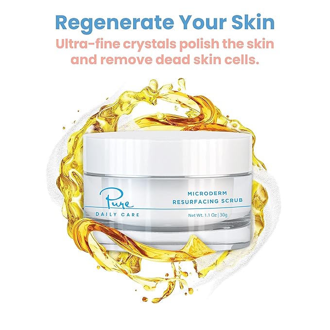 MicroDerm Resurfacing Scrub - Exfoliating Polish Crystals At-Home MicroDermabrasion Vitamin A & E Squalane-Velvo Beauty