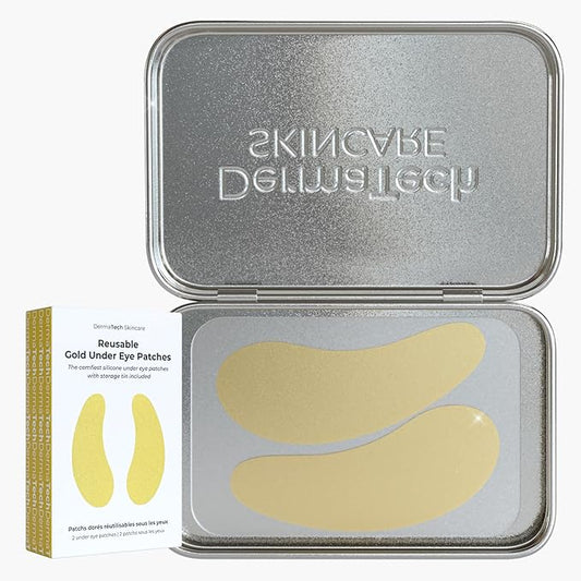 Reusable Under Eye Patches Eco-Friendly Wrinkle Patches with Tin Case | 100% Silicone Reusable Facial Patches | For Puffy Eyes, Dark Circles, Reducing Wrinkles-Velvo Beauty