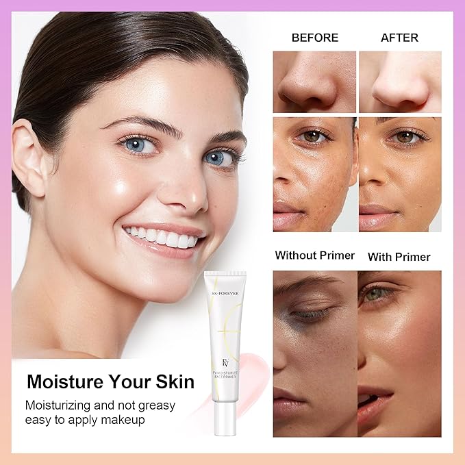 FV Hydrating Makeup Primer, Easy-to-Apply, Brightening, Ideal for Dry and Normal Skin Daily Use, Enhances Skin Glow (Hydrating)-Velvo Beauty
