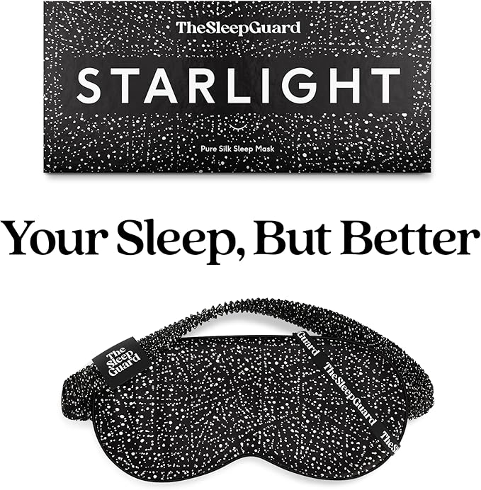 Pure Silk Sleep Mask [100% 6A Mulberry Silk, 22 Momme] Light Blocking Travel Essentials. Eye Masks for Sleeping. Black Oeko-Tex Blindfold. Eye Covers for Men & Women-Velvo Beauty