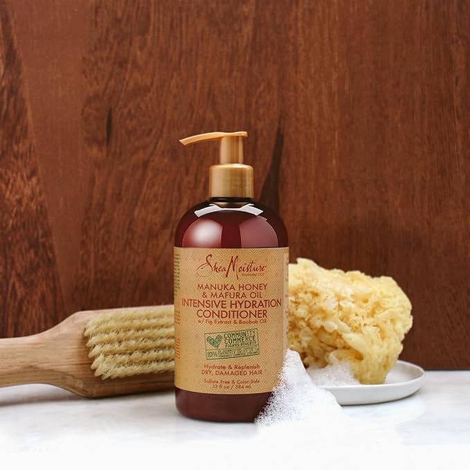 SheaMoisture Conditioner Intensive Hydration for Dry, Damaged Hair Manuka Honey and Mafura Oil to Nourish and Soften Hair 13 oz-Velvo Beauty
