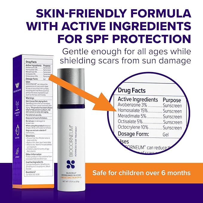 Advanced Scar Treatment with Silishield® & SPF 30 20g - Made in the USA, Fast-Drying, Water-Resistant Silicone Scar Gel - Surgeon Recommended for New & Old Scars - Suitable for Children Over 6 Months-Velvo Beauty