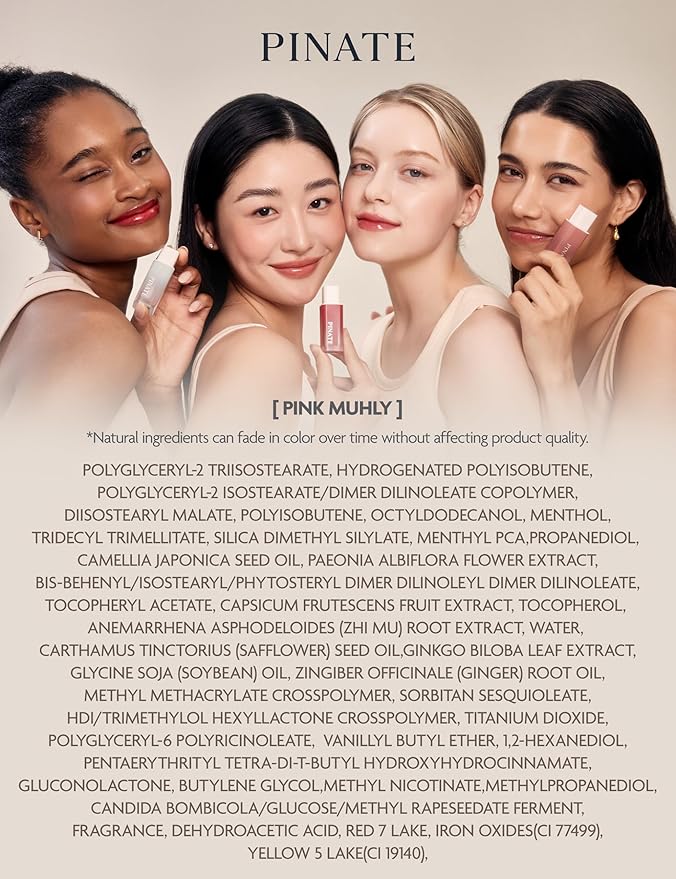 Natural Bloom Korean Lip Oil Serum 0.14 fl oz | Moisturizing Lip Booster Plumping Oil Tint Serum Enriched w/Camellia & Safflower Oils | Non-Irritating Color Changing Lip Oil (Pink Muhly)-Velvo Beauty