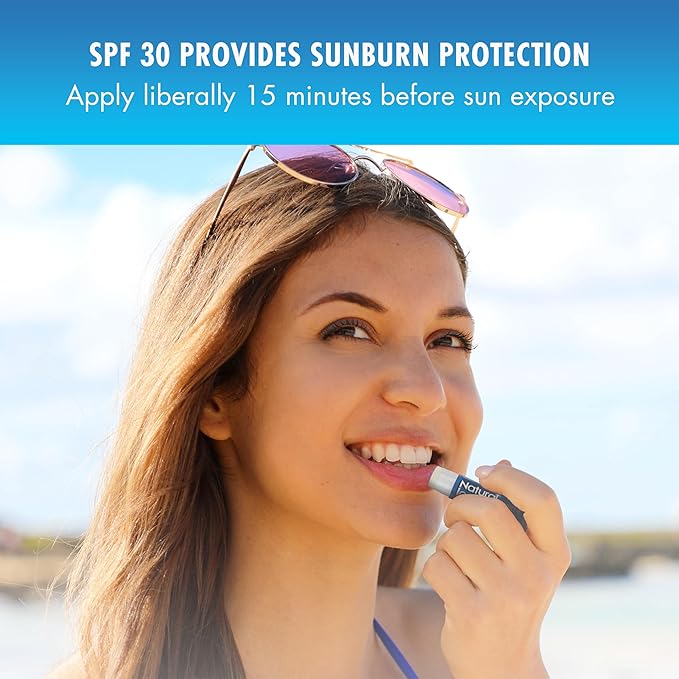 Mentholatum (R) Natural Ice (R) Sport Broad Spectrum SPF 30 Medicated Lip Balm - 12 Pack of 4.5 g Tubes-Velvo Beauty