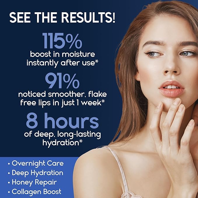 Lip Mask Overnight with Hyaluronic Acid & Collagen, Lip Sleeping Mask for Dry Cracked Lips, Moisturizing, Hydrating, Exfoliating Night Treatment for Lip Care (Berry)-Velvo Beauty