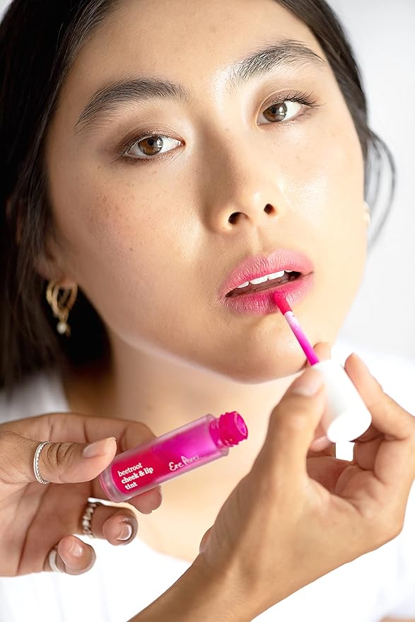 Ere Perez - Natural Beetroot Cheek + Lip Tint | Water-Resistant, Long-Lasting, Hydrating, Vibrant | Blue Agave, Rosehip Oil, Vitamin E | Vegan, Cruelty-Free, Clean Beauty (Fun-Pink)-Velvo Beauty