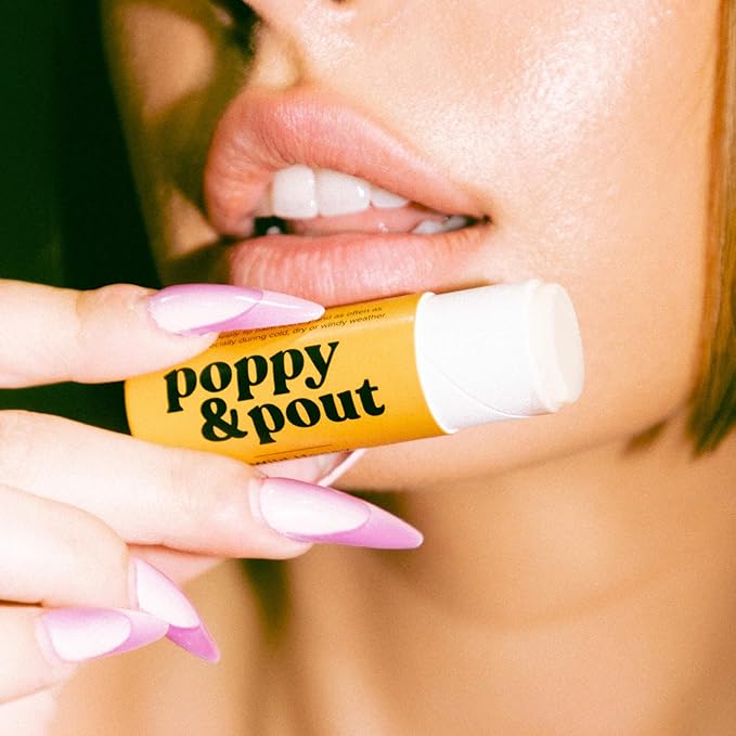 Poppy & Pout Wild Honey Jumbo Lip Balm | All Natural Lip Balms & Moisturizers | Hydrates with Beeswax, Vitamin E, Organic Coconut Oil | Cruelty-Free | Lip Balm in Recyclable Cardboard Tube-Velvo Beauty