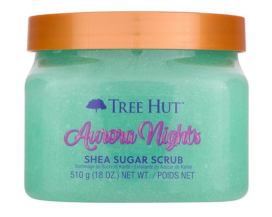 Tree Hut Aurora Nights Shea Sugar Scrub | Exfoliating Body Scrub Removes Dead, Dry Skin for a Soft & Hydrated Feel | Nourishing Essential Body Care | 18 fl oz.-Velvo Beauty