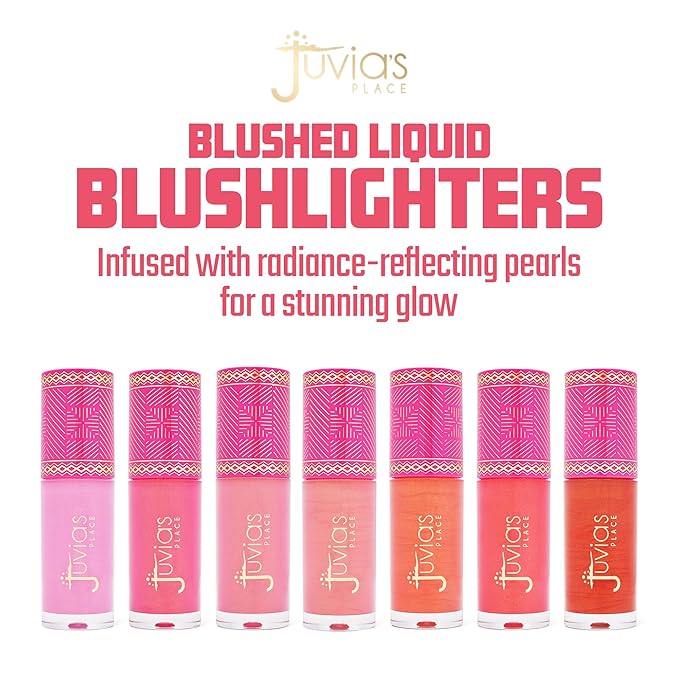 Juvia's Place Blushed Liquid BlushLighter Marigold Glow - Liquid Blush for Cheeks with Luminous Glow, Long-Wearing, Buildable & Highly-Pigmented Makeup Blush, Easy to Blend Liquid Blush-Velvo Beauty