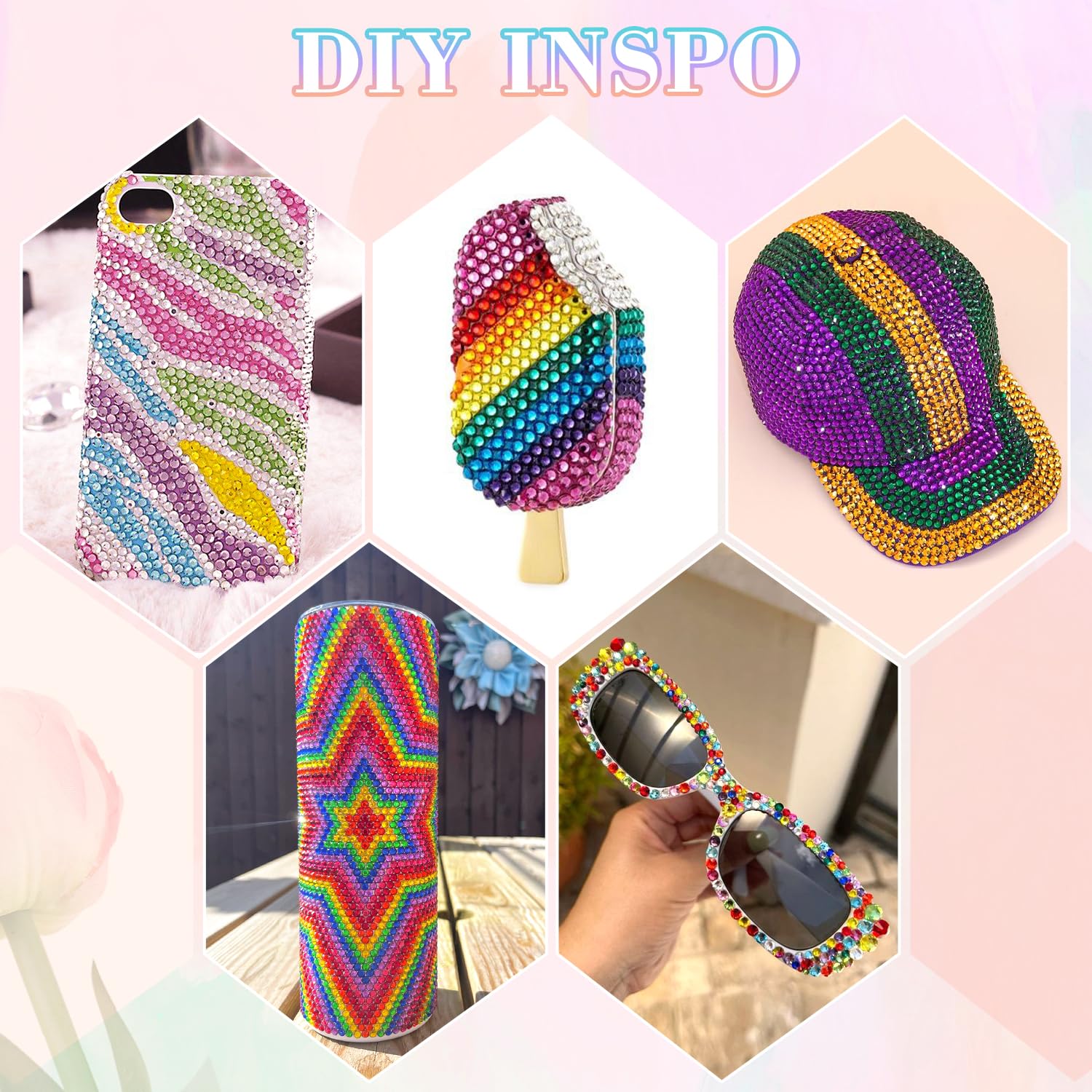 24000Pcs Resin Rhinestones with 3Pcs B7000 Jewelry Glue for Crafting, Multicolors 3mm Non Hotfix Flatback Gems, Bedazzling Crystal for DIY Crafts Clothing Tumblers Mugs Shoes Fabric Decor Nail Art-Velvo Beauty