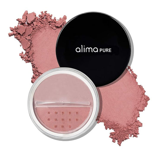 Alima Pure Loose Mineral Blush - Powder Makeup for Cheeks, Satin Matte Finish, Pink Blush, Talc Free, Vegan .15 oz/ 4.5 g-Velvo Beauty