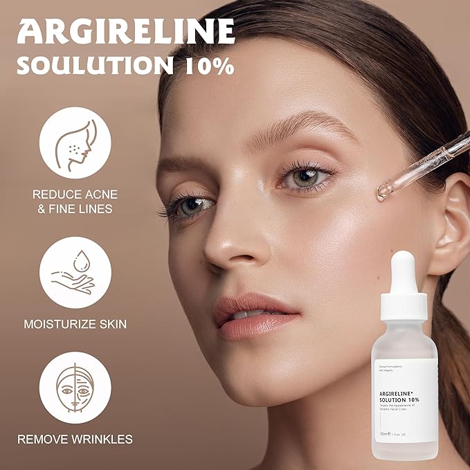 Argireline Serum For Face, Advanced Anti-Wrinkle Facial Serum For Women, Moisturizing Argireline 10% Solution For Face, Argireline Peptide.Suitable For All Skin (1, 2PC)-Velvo Beauty