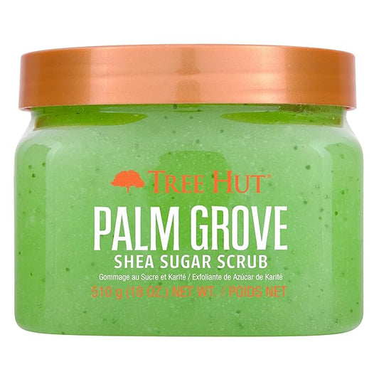 Tree Hut Palm Grove Shea Sugar Scrub | Exfoliating Body Scrub Removes Dead, Dry Skin for a Soft & Hydrated Feel | Nourishing Essential Body Care | 18 fl oz.-Velvo Beauty