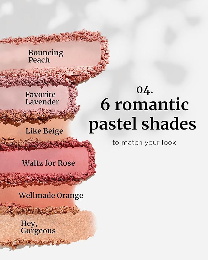 VDL Cheekstain Pastel Blush for Cheeks (Bouncing Peach, 0.2oz) - Lightweight, Velvet Powder Formula - Seamless, Long-Lasting, Natural-Looking Glow | Korean Makeup-Velvo Beauty