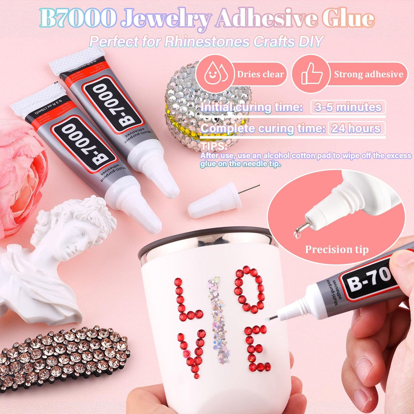 30000Pcs Resin Red Rhinestones for Bedazzling Crafting with b7000 Jewelry Glue, Bulk Flatback Gems Bedazzler Kit for Crafts Clothes Shoes Fabric Nail Diamond Art, Assorted Size 2/3/4/5/6mm-Velvo Beauty