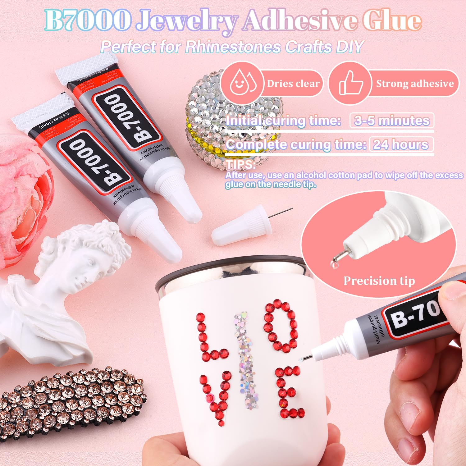 30000Pcs Resin Red Rhinestones for Bedazzling Crafting with b7000 Jewelry Glue, Bulk Flatback Gems Bedazzler Kit for Crafts Clothes Shoes Fabric Nail Diamond Art, Assorted Size 2/3/4/5/6mm-Velvo Beauty